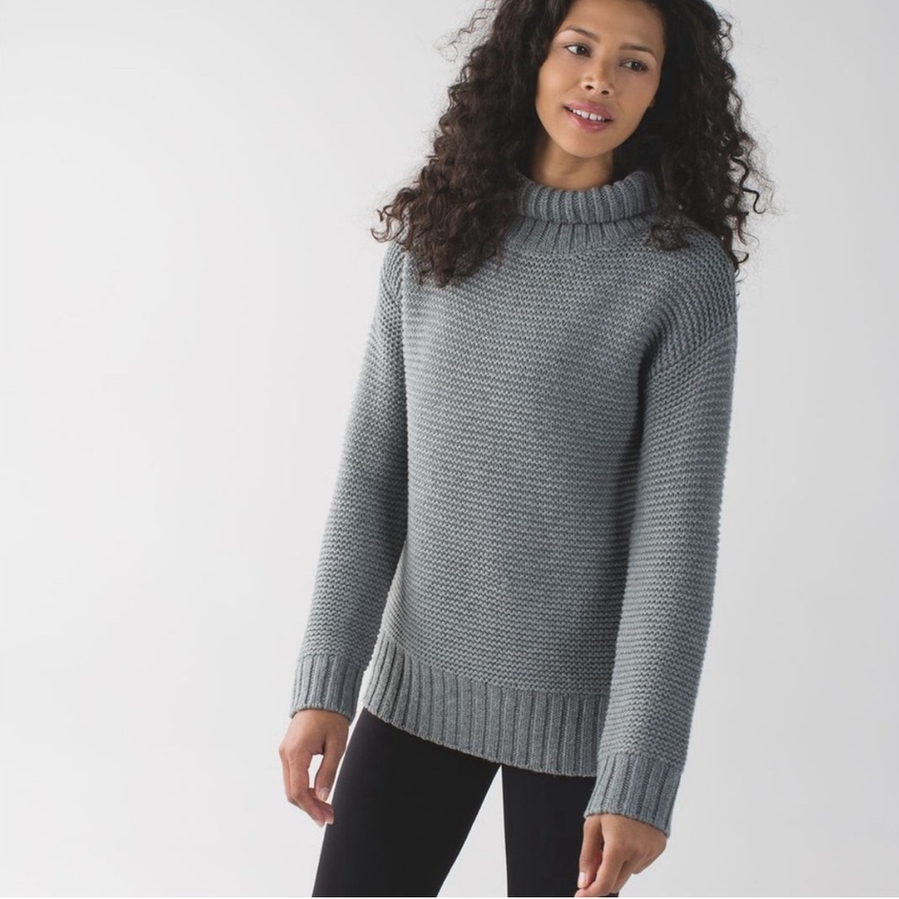 Lululemon Karma Kurmasana chunky knit sweater, women’s size 6
